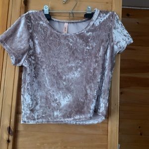 Velvet crop top